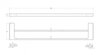 Cezares SLIDER-THD-60-GM SLIDER-THD-60-GM Полотенцедержатель двойной 60 см, исполнение оружейная сталь