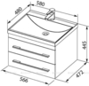 Aquanet 212800 Тумба с раковиной Aquanet Нота 58 белый (212800)