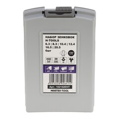 Набор зенковок 90° 6,3-20,5мм DIN335C 3z HSSE-Co5 6шт H-Tools 102152EHT