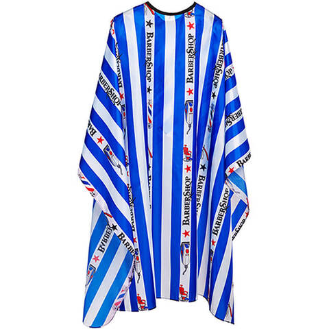 Парикмахерская накидка Harizma, 140х160см, синяя в полоску (h10878B)