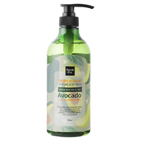 Farmstay Avocado Гель для душа с экстрактом авокадо, Farmstay Tropical Fruit Perfume Body Wash Avocado