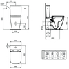 Ideal Standard T500001 Безободковый напольный пристенный унитаз RimLS+, i.life S Ideal Standard (Германия) (310984)