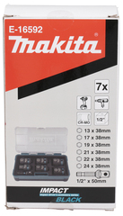 Набор ударных торцовых головок Impact Black Makita E-16592
