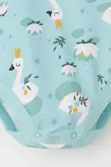 полукомбинезон для новорожденных  КП 6239/сказочные лебеди на морозном шалфее