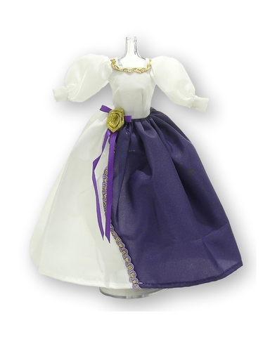 Платье двуцветное - Фиолетовый. Одежда для кукол, пупсов и мягких игрушек.