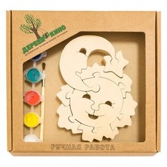 Развивающая игрушка"Cолнце и месяц"с красками