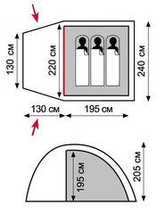 Кемпинговая палатка Tramp Lite Anchor 3 (TLT-031.06)