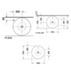 Duravit Раковина накладная  круглая 530мм, без отв под смеситель, с переливом, цвет белый 408530000