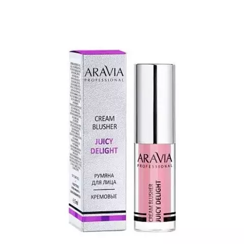 Румяна жидкие кремовые, тон 02 JUICY DELIGHT, 5 мл ARAVIA Prof
