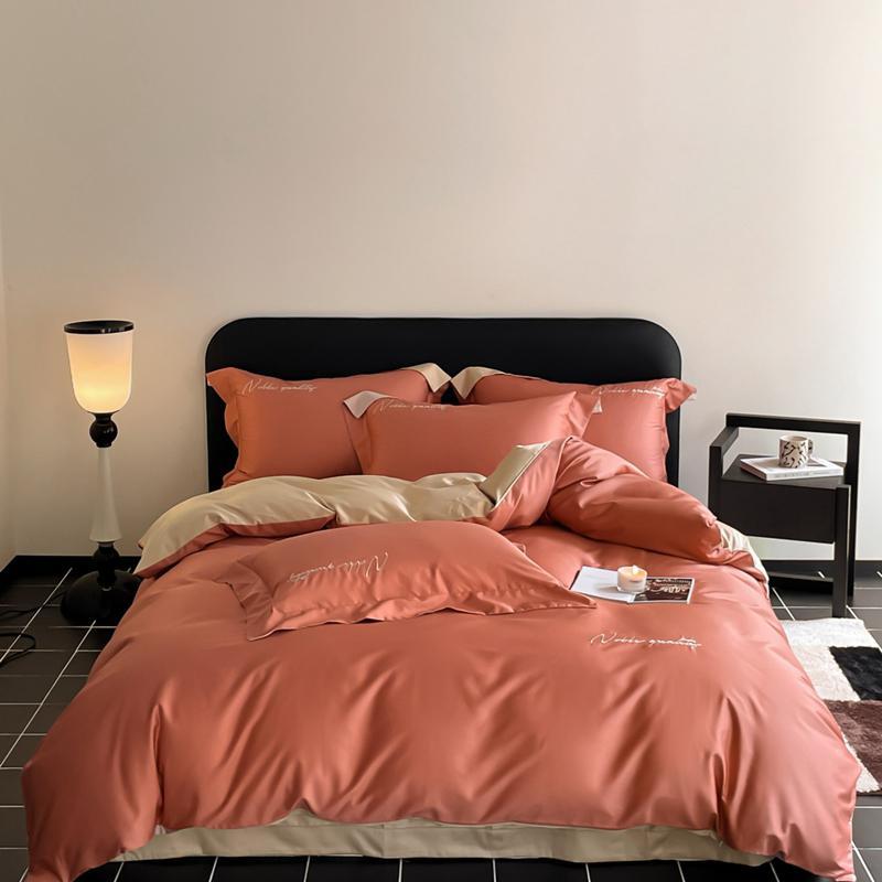 ZEPHYR HOME Двуспалка Однотонный Тенсель Терракотовый с бежевым