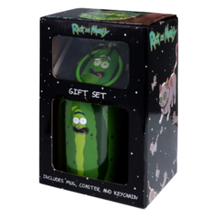 Набор подарочный Rick And Morty (Pickle Rick) Кружка + Подставка + Брелок