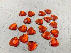 Стразы пришивные акрил, d 1,4 см, алый