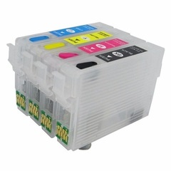 Перезаправляемые картриджи ПЗК Epson WF-3620DWF, WF-7110DTW (T2701-T2704, T2711-T2714), комплект 4 штуки с чипами