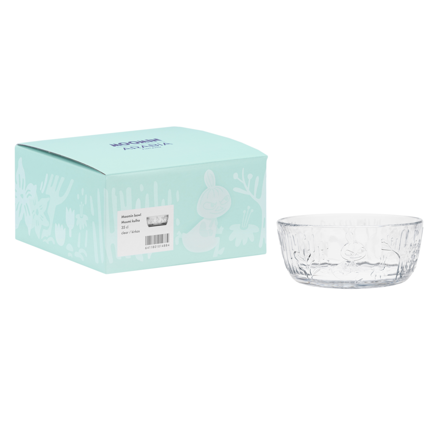 Пиала стеклянная Moomin Мистический лес clear 12 см