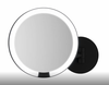 Decor Walther 0122360 Decor Walther Round Just Look WR Косметическое зеркало 21.5см, подвесное, увел. 5x, подсветка LED, от аккумулятора,цвет: черный мат (Снято с пр-ва)