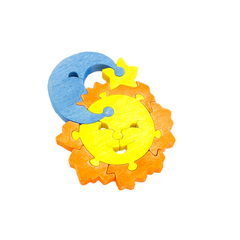 Развивающая игрушка"Cолнце и месяц"с красками