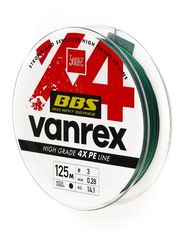 Плетеный шнур LUCKY JOHN Vanrex BBS X4 BRAID Moss Green 125 м - 0,28 мм