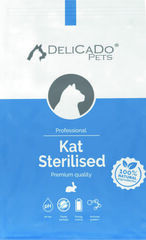 Сухой корм DeliCaDo Sterilised для стерилизованных кошек, с кроликом, 1.5 кг