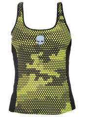 Топ теннисный Hydrogen Tech Camo Tank Top - camo fluo yellow/black