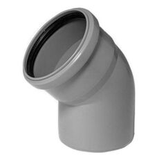 Отвод ПП (полипропилен) для канализации 67гр. Дн 110 с уплотнительным кольцом