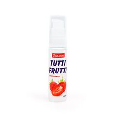 Гель-смазка Tutti-frutti с земляничным вкусом - 30 гр. - 