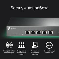 TP-Link TL-SX105 5-портовый настольный коммутатор 10 Гбит/с