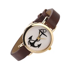 Купить Часы с якорем (коричневый) в Магазине тельняшек