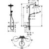 Душевая система внешнего монтажа с термостатом 121,3 см с верхней лейкой 28х28 см Hansgrohe Croma 26794000