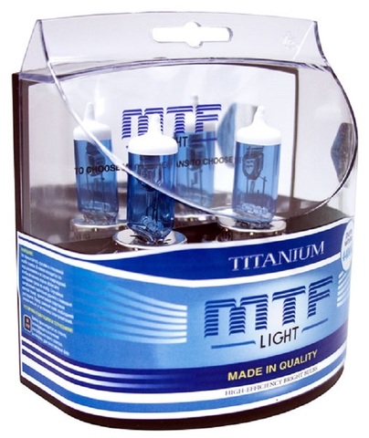 Галогенные автолампы MTF Light серия TITANIUM H4, 12V, 100/90W, комп.