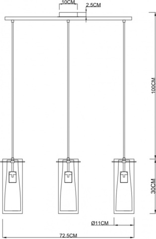 Подвесной светильник Arte Lamp ARIES A8983SP-3PB