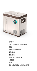 Компрессорный автохолодильник Alpicool WH58 (Двухкамерный, 12V/24V/220V, 58л)