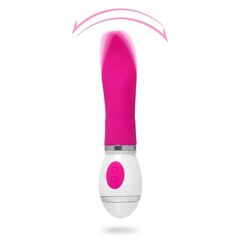Ярко-розовый вибратор-язык Tongue Lick - 16,5 см. - 