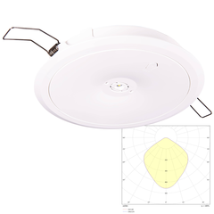 Встраиваемые светодиодные эвакуационные светильники Starlet Round LED SO Frame Intelight