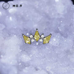 5K Rhombic Yellow & Crystal