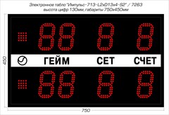 Табло для тенниса Импульс 713-L2xD13x4-S2