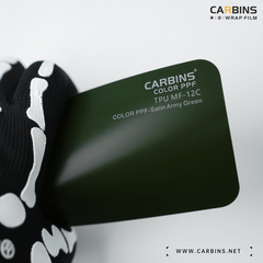 Carbins Color PPF Satin Army Green MF 12C хаки зеленая матовая цветная полиуретановая защитная антигравийная пленка