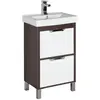 Aquanet 171587 Компл.2 - Тумба Гретта 50 цв.венге (фасад белый) с 2 ящ.(171587)