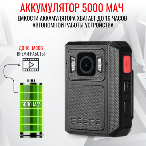 Персональный носимый видеорегистратор RIXET RX-27, встроенная АКБ