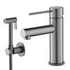 Timo 2360/18G Смеситель для раковины с гигиеническим душем Timo Saona 2360/18G черное золото