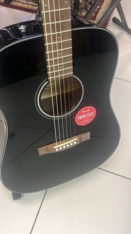 FENDER CD-60S Black WN акустическая гитара, цвет черный