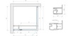 Vegas Glass AFP-Fis NOVO 100*100 03 01 L Душевой уголок, профиль золото матовое, стекло прозрачное