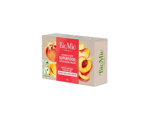 Мыло БиоМио натуральное Персик и баттером Ши 90г
