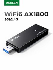 Адаптер UGREEN CM499 (65225) AX1800 Dual-Band Wireless Adapter (Wi-Fi 6), черный