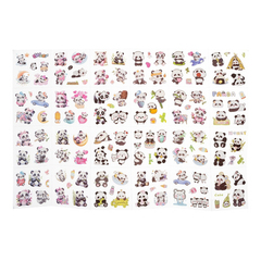 Наклейки стикеры Basir, серия "Панда", размер 16,5*16,5 см, 4 листа