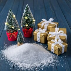 Снег искусственный 1-2 мм, белый, рассыпчатый, 45-50 гр.