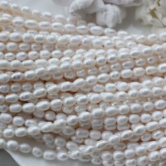 Жемчуг натуральный речной, рис, 7-9 мм, 1 нить, Ж025