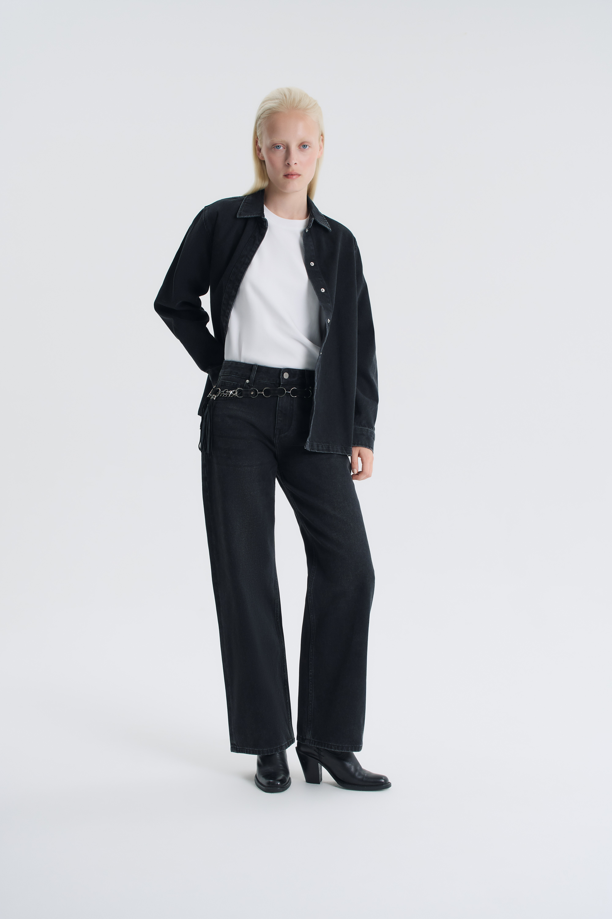 Джинсы прямые средней посадки