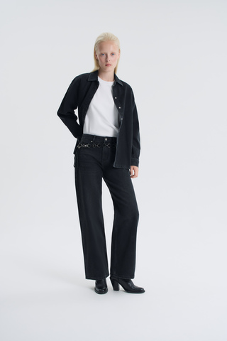 Джинсы прямые средней посадки