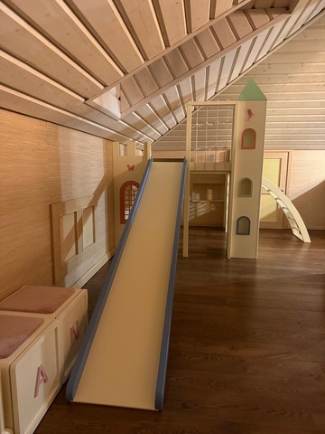 Игровой домик с горкой и спортивными элементами | Индивидуальный проект под заказ