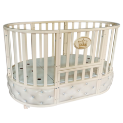 Кроватка детская Антел Северянка 4 (слоновая кость) универсальный маятник, мягкая вставка